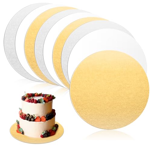 9 Stück Cake Board，Tortenunterlage Rund aus Pappe in 3 Farben,Tortenunterlage mit 20 cm Durchmesser zum Dekorieren, Transportieren und Präsentieren von Torten und Anderen Desserts von YONGQING