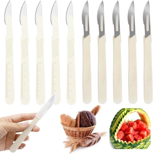 10 Pack Bäckermesser Baguettemesser Teigmesser Bäckermesser Brot Bäcker Cutter Teig Rasiermesser Werkzeug mit 5 Klingen für DIY Brot Backen,Einschneiden von Baguette Teigmesser Bäckermesser Teig Rasie von YONGZHIKEJI