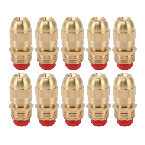 10Pcs G1 / 2 Male Thread Sprinkler Nozzle | Adjustable Water Spray Head for Lawn/Garden/Yard | 360° Copper Irrigation Nozzle with Polished Rim (Big Body) von YONGZURA