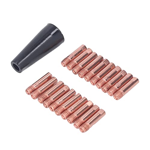 21Pcs Gasless Nozzle Copper Connection Tip 0.8mm | Clear Thread Welding Accessory for Protection | Nozzle Replacement for MIG Welder/Spot Welder | 20 Nozzles + 1 Sheath 21Pcs Gasless Nozzle Copper Connection Tip 0.8mm | Clear Thread Welding Accessory for Protection | Nozzle Replacement for MIG Welder/Spot Welder | 20 Nozzles + 1 Sheath von YONGZURA