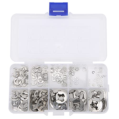 304 Edelstahl Circlip Set | 200pcs e Clip -Bleibenringe M1.5 - M10 | Industrial Grade -Ersatz für Maschinen/Automobil- / DIY -Projekte | Oxidation und Turn bewacht von YONGZURA