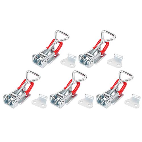 4002 Toggle Clamp | Zinc Plated Protective Finish Clamping Tool | Robust Fixture Clamp for Welding/Woodworking/Metalworking | 5 - Pack with Buckles von YONGZURA