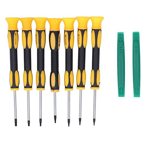 7Pcs Screwdriver & 2Pcs Pry Tool Set | Stainless Steel Secure - Grip Handle | Electronics Repair Kit for Phones/Laptops/Watches | Expert & DIY Use von YONGZURA