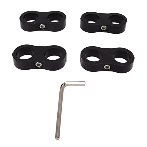 8an Schlauchabscheider -Klemme | 4 PCs Aluminiumlegierung Brennstoffschlauch Organizer für 1/2 "Öl/Brems- / Gasrohre | Wiederverwendbare Montageklemme mit Schraubenschlüssel 8an Schlauchabscheider -Klemme | 4 PCs Aluminiumlegierung Brennstoffschlauch Organizer für 1/2 "Öl/Brems- / Gasrohre | Wiederverwendbare Montageklemme mit Schraubenschlüssel von YONGZURA