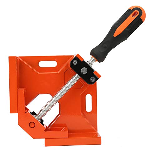 90 Degree Corner Clamp | Aluminum Alloy Woodworking Clamp Vice Grip for 90° Angle Joints | Quick Release Fixture Tool for Wood/Metal/Frame Assembly (Orange) von YONGZURA