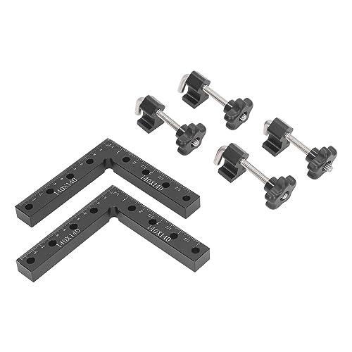 90 Grad Positionierung Quadrat | Aluminiumlegierung Woodworking Rechte Eckklemme | Schrank/Möbel/tun -es -Selbstwinkelklemme | Verstellbare Fixierung mit 4 Klammern von YONGZURA