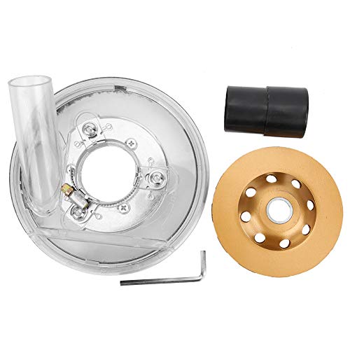 Abrasive Shroud for Angle Grinder | 100mm Abrasive Collection Cover with Leather Barrier | 99% Abrasive Reduction for Concrete/FRP/Composite Grinding | Compatible with 100 - Abrasive Shroud for Angle Grinder | 100mm Abrasive Collection Cover with Leather Barrier | 99% Abrasive Reduction for Concrete/FRP/Composite Grinding | Compatible with 100 - von YONGZURA