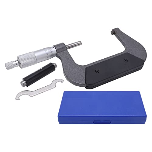 Accurate Micrometer Caliper | 0.01mm Accuracy Alloy Face Thickness Meter | Portable Measuring Tool for Metalworking/Machining/Engineering | with Storage Box & Wrench (50-75/0.01mm) von YONGZURA