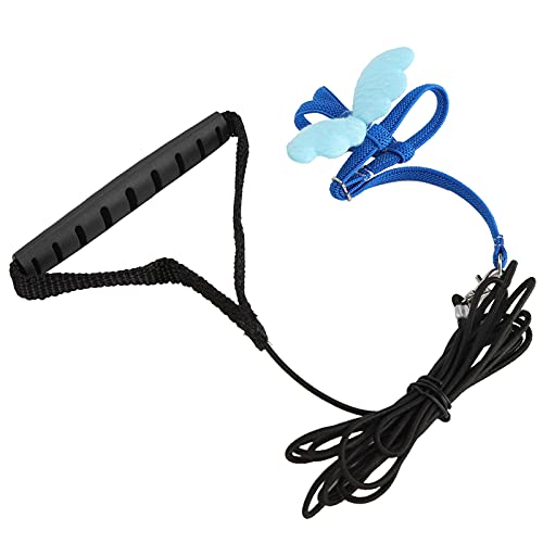 Bird Harness and Leash | Adjustable Flying Training Strap for Parrots/Small Birds | Escape - Deterrent Elastic Rope, Comfortable & Secure Outdoor Use (Blue) von YONGZURA