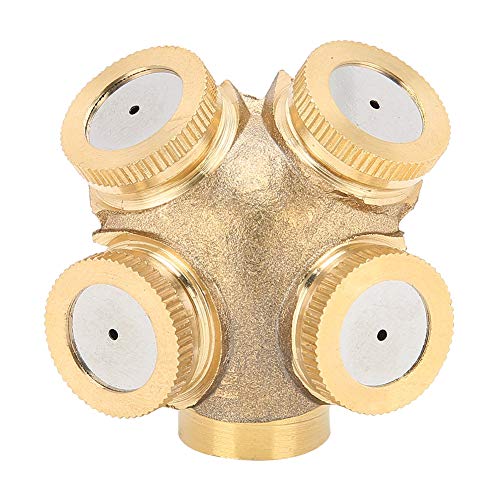 Brass High Pressure Agricultural Sprayer Nozzle | G1 / 2 DN15 Atomizer for Garden/Farm Irrigation | 4 Nozzles Wide Coverage Sprinkler with Long - Distance Spraying von YONGZURA