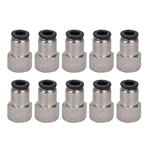 Brass Pneumatic Quick Connect | 1,2 MPA FEMALE FAILAUSSTELLUNG | Für Gasleitungen/Automatisierungsgeräte | Beschichtet, 10 Größen (8-03) von YONGZURA