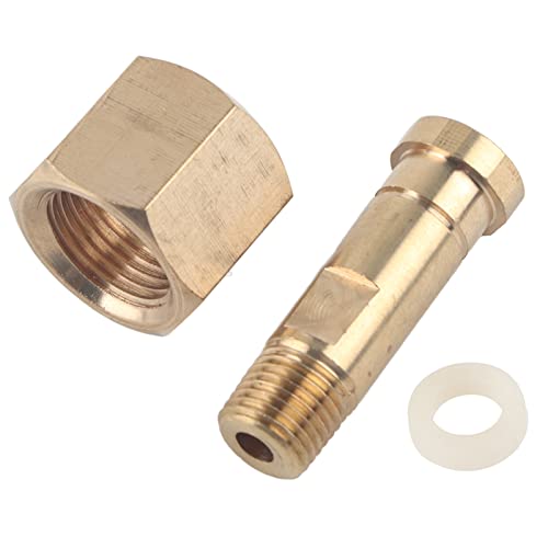 CGA - 320 CO2 Regulator Nut and Nipple Kit | High Pressure Brass Fitting with Sealing Washer | Replacement for CO2 Tank Valve/Homebrew Beer/Soda Carbonation von YONGZURA