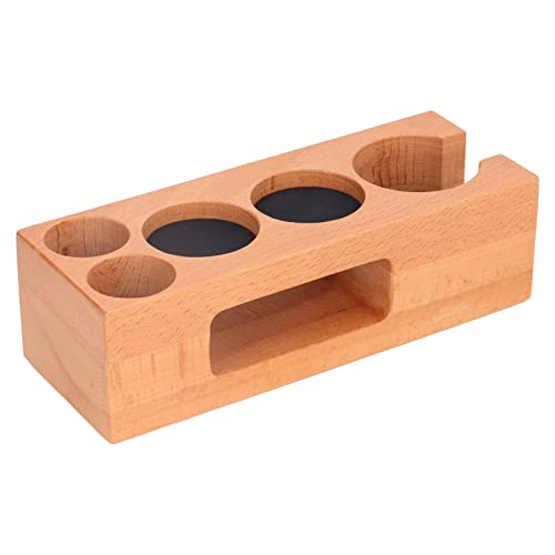 Coffee Tamper Holder | Food Safe Beech Wood with Slotted Design | Secure Base for Stable Tamping | Compatible for 51mm / 54mm Coffee Sieves | Multifunctional Coffee Accessory von YONGZURA