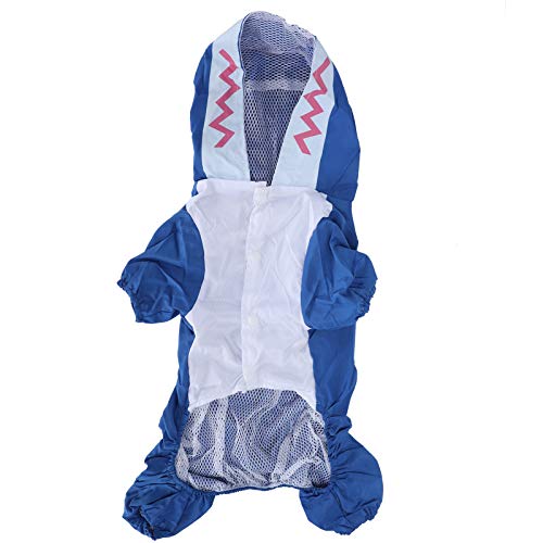 Dog Raincoat Weatherproof Hooded Jacket | Polyester Pet Coat for Small/Medium/Large Dogs | Lightweight & Breathable with Button Closure | Reflective Strips for Visibility (S) von YONGZURA