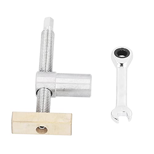 Edelstahl -Schreibtisch Vice | Humanisiertes Design Workbench Fixing -Werkzeug für Holzbearbeitungstische | Einstellbare Bankhunde für 20 mm / 0,8 Zoll Apertur | M12 -Gewinde, 8 von YONGZURA
