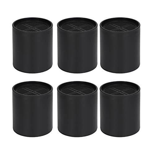 Furniture Risers 6 Pack | 4 Inch Robust Leg Extenders for Sofa/Bed/Chair | Plastic Round Furniture Feet Pads for Home & Office | Storage Space Organizer, Black von YONGZURA