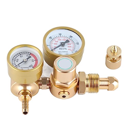Gas Welding Regulator | 4500 PSI Argon CO2 Meter for TIG/MIG Welding | Flowmeter with 1 / 4in Outlet & 6.605GPM Flow Rate | CGA580 Inlet, Pressure Reducing Valve von YONGZURA