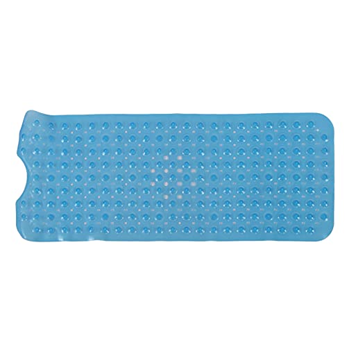 Grip - Enhanced Bath Mat | PVC Textured Top for Improved Hold & Massage | Liquid - Blocking Mat for Bathroom/Kitchen/Shower | 100x40cm, Simple Care (Blue) von YONGZURA