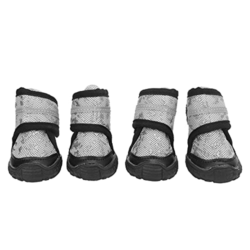 Grip Support Dog Boots | Adjustable Reflective Pet Shoes for Small Medium Large Dogs | Weather Protective Outdoor Dog Booties for Walking/Hiking/Running (45) von YONGZURA