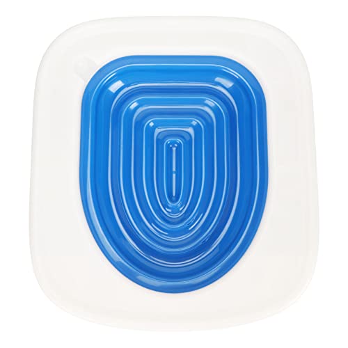 Katzen -Toilettentraining Kit | Experte Safe Kitty Litter Box Trainer mit Groove Design | Faux Toilet Look Sitz für einfache Wartung und gesündere Katzen (Blue) von YONGZURA