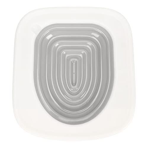 Katzen -Toilettentraining Kit | Experte Safe Kitty Litter Box Trainer mit Groove Design | Faux Toilet Look Sitz für einfache Wartung und gesündere Katzen (Gray) von YONGZURA