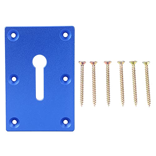 Locking Pliers Mounting Plate | 6061 Aluminum Allodized Fixture for Woodworking Table | 6 Screw Holes Secure Grip | Replacement for Vise Jaw Plates (Blue) von YONGZURA