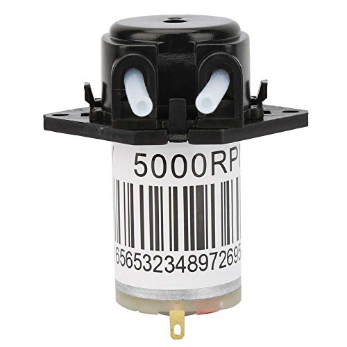 Miniatur peristaltische Pumpe 6V DC | Auto - Starten Sie die Hushed Titration Pumpe | 0,1-100 U/min -Durchflusskontrolle für Labor- / Biochemie/Pharmazeutika (6V tablet black) von YONGZURA