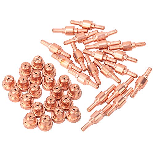 Plasmaschneider Verbrauchsmaterialien 40pcs Kit | Rote Kupferelektroden & Düsen für PT31 / LGK40 Taschenlampe | 40A hoch - Temperatur CNC bearbeitete Teile Plasmaschneider Verbrauchsmaterialien 40pcs Kit | Rote Kupferelektroden & Düsen für PT31 / LGK40 Taschenlampe | 40A hoch - Temperatur CNC bearbeitete Teile von YONGZURA