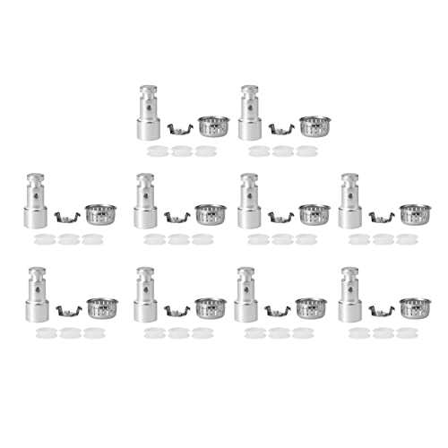 Pressure Cooker Accessories 10 - Piece Set | Float Valve/Blockage Prevention Cover/Gasket Replacement | Broad Fit for All Brands | Stainless Steel & Silicone Construction von YONGZURA