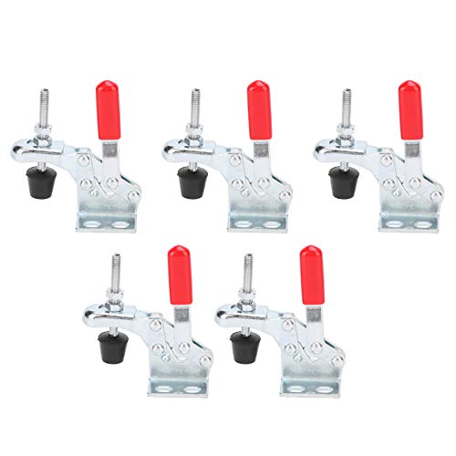 Schnelllösungsschaltklemmen 5 Pack | 30 kg / 66lb vertikale Klemmkraft | Befestigungswerkzeug für Holzbearbeitung/Schweißen/Metallbearbeitung | Zinkplatt, M4 -Schraube, 88 ° von YONGZURA