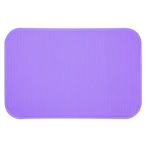 Secure Grip Rubber Mat for Pet Grooming | Water Absorbent & Machine Washable | Secure Grip Mat for Dog Bathing/Training Table/Grooming Station | 22.4x14.9 Inches (Violet) von YONGZURA