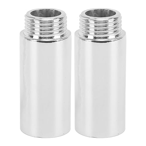 Shower Arm Extension 2PCS | Stainless Steel Chrome Plating Tarnish Protected | Shower Head Extension Pipe for Bathroom/Shower/Tub | Easy Install No Tools Needed (2in) von YONGZURA