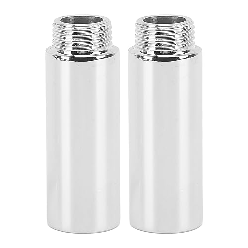 Shower Arm Extension 2PCS | Stainless Steel Chrome Plating Tarnish Protected | Shower Head Extension Pipe for Bathroom/Shower/Tub | Easy Install No Tools Needed (6.1cm/2.4in) von YONGZURA