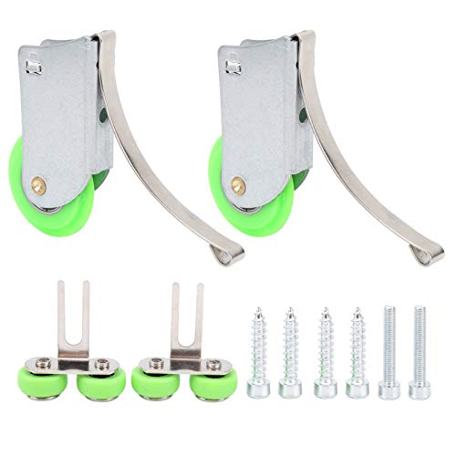 Sliding Door Pulley Wheels | 4 Stück grüne Ti Alloy Pulleys mit Ball Bearings | Ersatz für Wardrobe/Kabinett/Fenster | Spring – Back Kollisionsschutz Design Sliding Door Pulley Wheels | 4 Stück grüne Ti Alloy Pulleys mit Ball Bearings | Ersatz für Wardrobe/Kabinett/Fenster | Spring – Back Kollisionsschutz Design von YONGZURA
