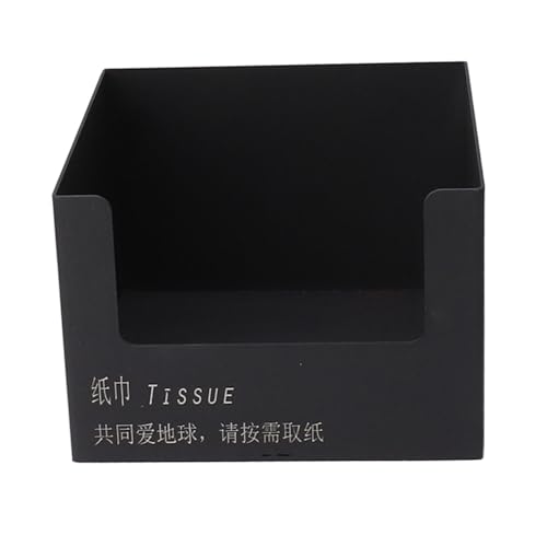 Stainless Steel Tissue Box Holder | Large Opening for Convenient Napkin Access | Modern Square Container for Bathroom Vanity/Office Desk/Kitchen Countertop | Neutral - Scent & (Black) von YONGZURA