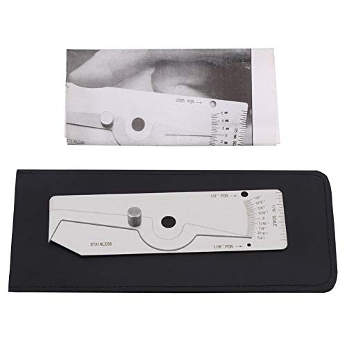 Stainless Steel Weld Measurement Tool | Accurate Undercut Depth Measurement Instrument | Welding Inspection Device for Porosity/Crown Height/Undercut | 0-1/4 Inch Range von YONGZURA
