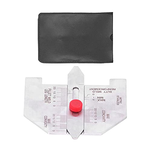 Welding Inspection Tool | 20mm Range Stainless Steel Fillet Weld Height Measuring Device | Automatic Weld Size Checker for Flat/Concave/Convex Welds | Etched & Non - Corrosive von YONGZURA