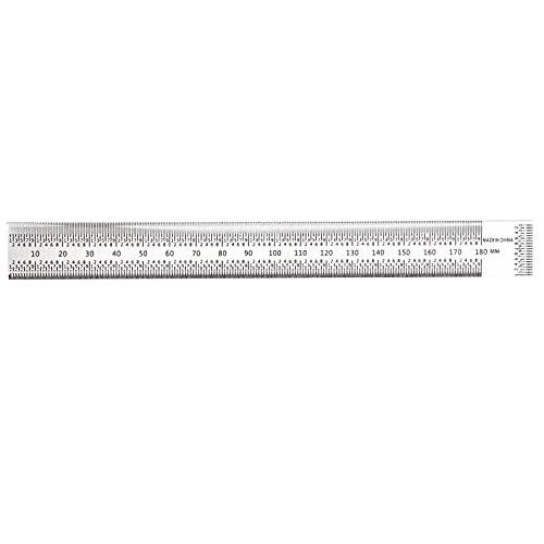 Woodworking Scribing Ruler | 180mm Alloy Steel Angle Ruler for Carpentry Marking & Measuring | Accurate CNC Machined Tool with 0.25mm Fine Scale von YONGZURA