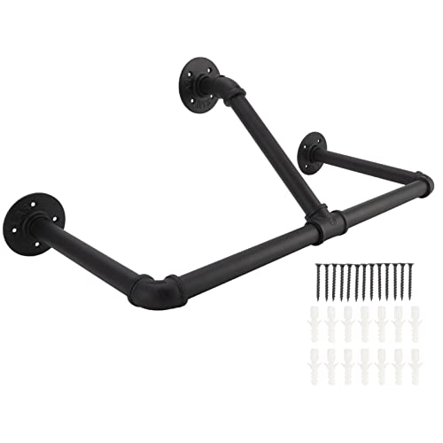 YONGZURA Wall Mounted Clothes Rack | 22 Inch Industrial Pipe Hanger Rod | Space Saving Closet Organizer for Bathroom/Kitchen/Laundry Room | Heavy Duty Iron Construction YONGZURA Wall Mounted Clothes Rack | 22 Inch Industrial Pipe Hanger Rod | Space Saving Closet Organizer for Bathroom/Kitchen/Laundry Room | Heavy Duty Iron Construction von YONGZURA