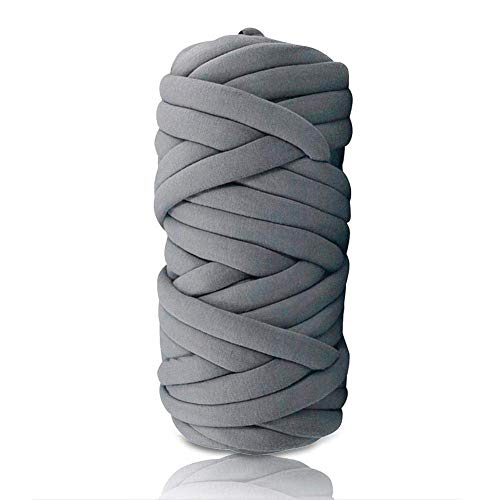 Core Yarn Garn Mehrfarbig Soft Bulky Arm Stricken Wolle Roving Häkeln DIY Hand Chunky Strickdecke Decke Garn für Riese Klobig Sticken Werfen Sofa Decke Blanket und Kunsthandwerk (Dunkelgrau, 1KG) von YONII