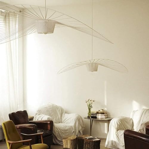 YONIISEA Vertigo Lampe Weiß 200cm Modern Vintage Pendelleuchte Hängend Hängelampe Geeignet FüR Esstisch Wohnzimmer Schlafzimmer Kronleuchter Lampen von YONIISEA