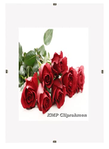 Bilderrahmen Cliprahmen Fotorahmen Bildhalter A1 A2 A3 A4 A5 A6 B2 Kunstglas Plexi (50 x 60 cm) von YONNKITEXX HOME