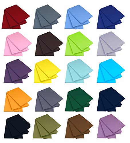 Klassische Bettlaken Betttuch Haustuch Laken 100% Baumwolle ohne Gummizug viele Farben und Größen (Hellviolett, 200 x 220 cm) von YONNKITEXX HOME