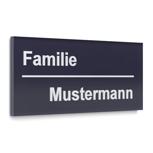 YONOX Selbstklebendes Namensschild aus hochwertigem Acrylglas - Individuell gestaltbar und einfach anzubringen - MADE in GERMANY - Qualitätsgarantie - Briefkastenschild - Präzise Gravur von YONOX
