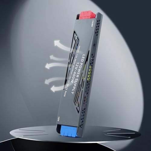 YOODI 400W Netzteil 230V auf 12V 33,3A Still Laufen Trafo LED Transformator AC 230V auf DC 12V Slim Metall Konstantspannung Driver Treiber Leicht zu Verdrahten für LED Lampen Gartenleuchten von YOODI