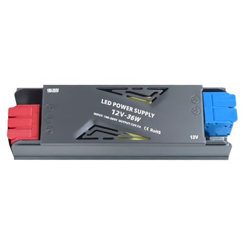 YOODI LED Driver 12V 36W 3A Netzteil Flach Ultra Dünn Transformator AC 230V auf DC 12V Schnelle Wärmeableitung Slim Metall Trafo Konstantspannung Treiber für LED Streifen Lampen Strahlern YOODI LED Driver 12V 36W 3A Netzteil Flach Ultra Dünn Transformator AC 230V auf DC 12V Schnelle Wärmeableitung Slim Metall Trafo Konstantspannung Treiber für LED Streifen Lampen Strahlern von YOODI