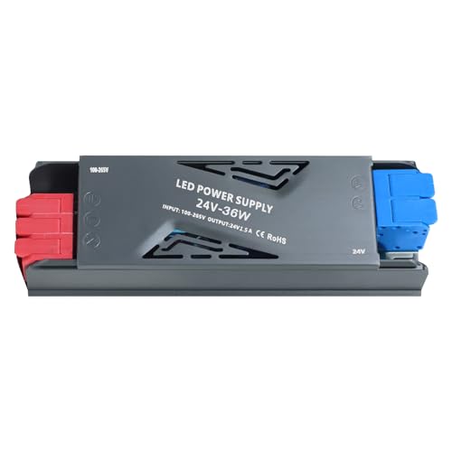 YOODI LED Driver 24V 36W 1,5A Netzteil Flach Ultra Dünn Transformator AC 230V auf DC 24V Schnelle Wärmeableitung Slim Metall Trafo Konstantspannung Treiber für LED Streifen Lampen Strahlern YOODI LED Driver 24V 36W 1,5A Netzteil Flach Ultra Dünn Transformator AC 230V auf DC 24V Schnelle Wärmeableitung Slim Metall Trafo Konstantspannung Treiber für LED Streifen Lampen Strahlern von YOODI