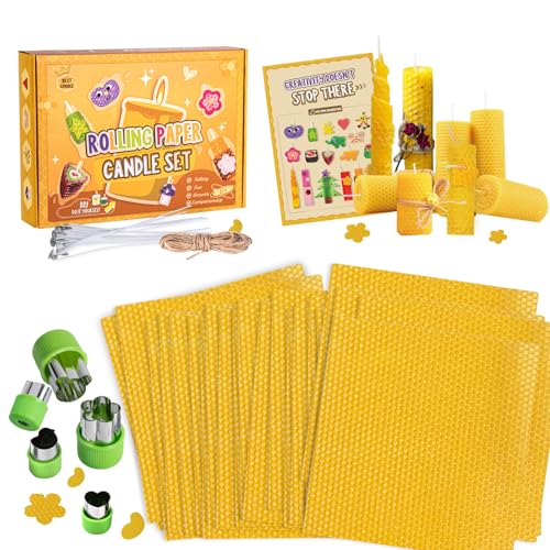 YOOHBERRYS Bienenwachsplatten für Kerzen (Gelb-24PCS) von YOOHBERRYS