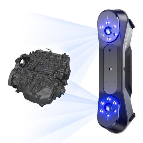 Creality CR-Scan 3D Scanner Raptor, Industrielle Blu-Ray, Anti-Shake Tracking für 5-2000mm Objekt/Körper/Gesicht Vollfarbscannen, Bis zu 0,02mm Genauigkeit 60fps Geschwindigkeit (MacOS/Windows) von YOOPAI