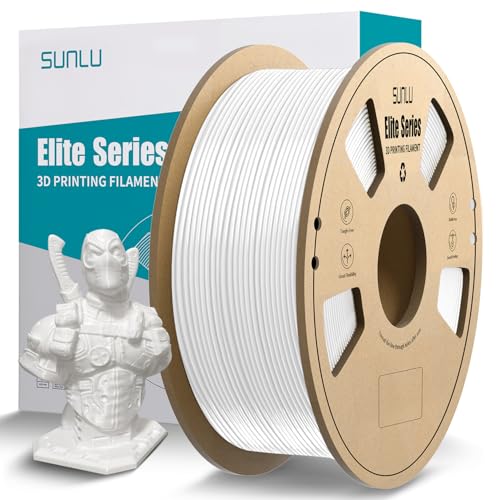 Elite PETG-Filament, 1,75 mm – 1 kg, starkes PETG-3D-Drucker-Filament, 1,75 mm, Maßgenauigkeit +/- 0,02 mm, 320 m, SUNLU PETG Weiß Elite PETG-Filament, 1,75 mm – 1 kg, starkes PETG-3D-Drucker-Filament, 1,75 mm, Maßgenauigkeit +/- 0,02 mm, 320 m, SUNLU PETG Weiß von YOOPAI